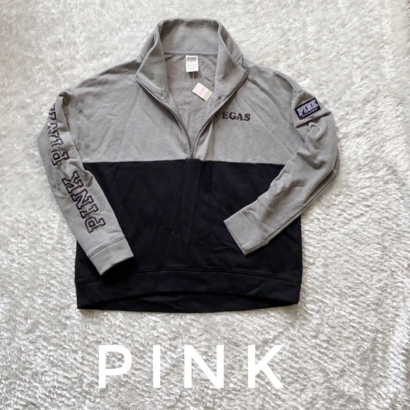 PINK Victorias Secret Las Vegas Cherry Quarter Zip - Picture 1 of 9